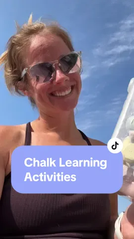 These two chalk activities were super simple for me to create and perfect for my preschooler and toddler ☀️ #MomsofTikTok #preschoolactivities #preschoolathomeactivities #stayathomemom #playbasedlearning #alphabetactivities #toddlerlearningactivities #learningthroughplay #easyactivitiesforkids #chalkactivities #preschoolmom 