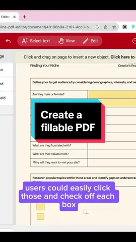 Did you know you can create an editable PDF from a design created in Canva?  Visit PDFescape.com, upload your PDF digital planner file and and create fillable text sections. #canva #pdf #digitalplanner #digitalproducts #canvatutorial 