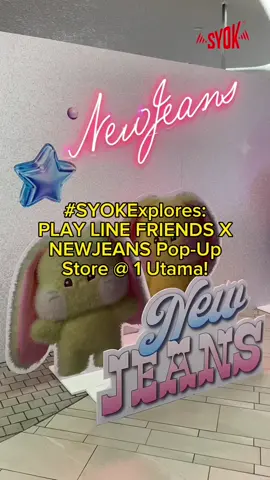 #SYOKExplores: #Bunnies!! Guess where we're at? 👀🐰 Our friends at @1 Utama Shopping Centre invited us to check out the #PLAYLINEFRIENDS x #NEWJEANS pop-up store and OMG we gotta say... it's pretty cool! (We literally want to buy everything!) So, what's your ETA, guys? #syok #fyp #fypシ #malaysia #shopping #1utama #bunini #bt21 