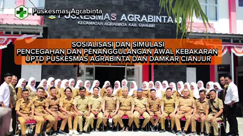 Sosialisasi dan Simulasi Pencegahan dan Penanggulangan Awal Kebakaran UPTD Puskesmas Agrabinta dan Damkar Cianjur #simulasipemadamkebakaran 