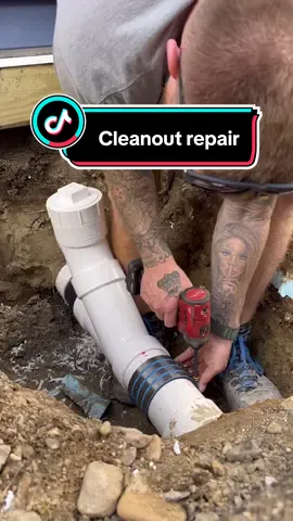 Cleanout repair #plumbing #plumber #plumbersoftiktok #foryou 