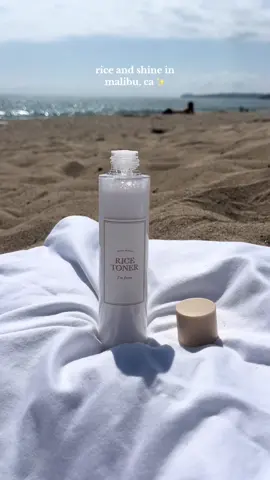 rice and shine in malibu, ca 🌊✨ #fyp #ricetoner #glowingskin #milkytoner #koreanskincare #kbeauty