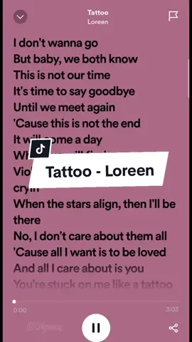 Tattoo - Loreen | Full Version #songlyrics #tattoo #fyp #foryou #loreen 