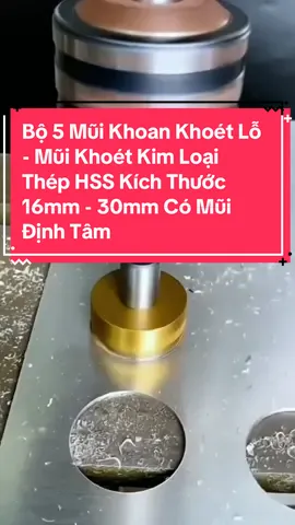#Bộ 5 Mũi Khoan Khoét Lỗ - Mũi Khoét Kim Loại Thép HSS Kích Thước 16mm - 30mm Có Mũi Định Tâm #bo5muikhoankhoetlo #bo5muikhoanthap #bo5muikhoan 