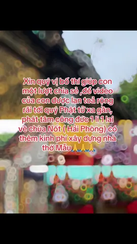 Xin quý vị bố thí giúp con một lượt chia sẻ ,để video của con được lan toả rộng rãi tới quý Phật tử xa gần, phát tâm công đức 1 li 1 lai về chùa Nốt ( Hải Phòng) có thêm kinh phí xây dựng nhà #laymau #phatphapnhiemmau #mauanhlinh 