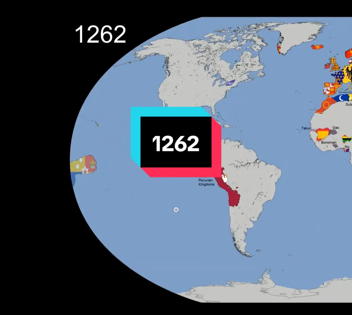 El mundo en 1262 #1262 #mapa #mapadelmundo #banderas #vexilología #flags #flagsoftheworld #historia #imperiomongol #history #maps #theworld 