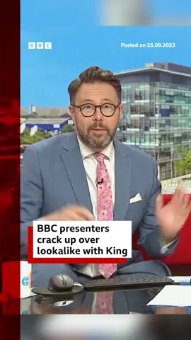 Where's the weirdest place you've seen your lookalike? #Funny #TVPresenter #Lookalike #KingCharles #Doppelgänger #BBCNews