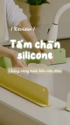 Tấm chắn nước silicone ngăn bắn nước dùng cho bồn rửa bát giúp không gian nhà bếp, quần áo của bạn luôn sạch sẽ. Sản phẩm có 03 màu sắc vàng, xanh, ghi xám pastel nhẹ nhàng 🌷#đoungnhabep #dodungnhabepthongminh 