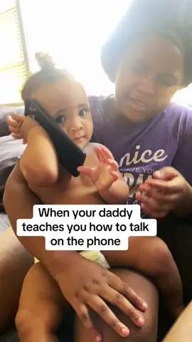 Baby mohawk talking on the phone yall. Its the tilting the head to the side for me 🤣. At 10 months she wants to talk on the phone 🤦🏾‍♀️ #babyhumor #humor #smartbaby #babies #babiesoftiktok #babytok #fyp #foryoupage #babiesbelike #kidsoftiktok #daddybaby 