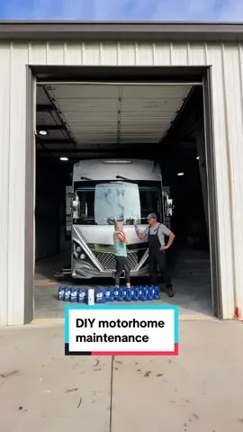 It’s like a spa day for Carli 🚍 Here’s how we save money traveling in an RV and make sure it’s done right 💪  #DIY #motorhome #rvtiktok #rvlife  Jack pads 👉 @RV SnapPad  #lifeontheroad #diesel #dieselmechanic #rvtravel #travelcouple 