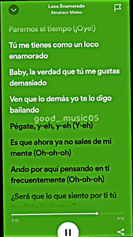 Loco enamorado - Abraham Mateo #spotify #lyrics #letrasdecanciones #musica #fyp 