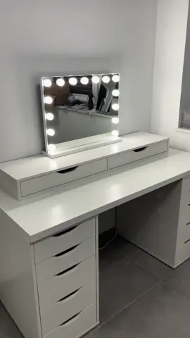 in love 🤍 #CapCut #ikeahack #beauty #ikea #vanity #makeupvanity #interior #inspo #vanityroom #makeupdesk #aesthetic #viral 