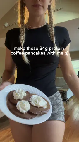 these were yum, plus they not only have protein but also probiotics, alpha gpc, & l-theanine thanks to superhuman coffee :-)) check out the link in my bio if you’re interested😏 INGREDIENTS  -1/2 cup egg whites  -1 scoop chocolate protein powder -1 serving sugar free chocolate pudding mix -1.25tsp superhuman coffee 😋 let me know if you try these!!! protein pancakes are my favorite😅 anddd go apply to train with me-link in bio😌😌 #superhumanpartner #superhumancoffee 