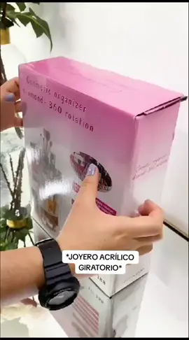 *JOYERO ACRÍLICO GIRATORIO* ✅ Material Acrílico.               ✅ Transparente.                   ✅ 360 ° ✅Medidas: 36*28 ✅ PRESENTACIÓN CAJA 