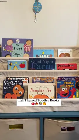 Our lil fall library! 📚🍁 which books do we need in our collection? ⬇️ drop your faves mamas!  . #shelfie #toddleractivity #toddlerbooks #toddlersensory toddler books, toddler activities, homeschool 