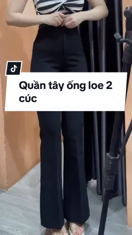 Quần tây ống LOE 2 cúc cạp cao siêu hack dáng, làm từ vải Tuyết mưa Vitek loại 1 #quanloe #quantayloe #quanongloe #quanongloecapcao #quanongvay #quanongloenu 