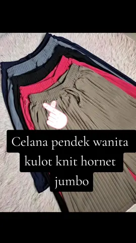 Celana pendek wanita kulot knit jumbo 🥰#Affiliatepemula #flkssupport 