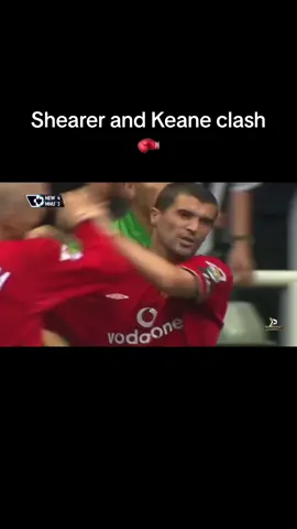 Shearer and Keane clash in 2001. #mufc #manutd #keane #shearer #newcastle