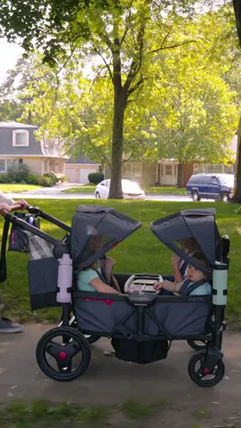 Introducing our FIRST EVER 4-kid stroller wagon! 🙌 The Voya™ Quad Stroller Wagon is a smart solution for your family with an easy and compact frame that folds with all accessories attached.  Learn more at the link in bio. #VoyaStrollerWagon #RadioFlyer #StrollerWagon #FoldingWagon 