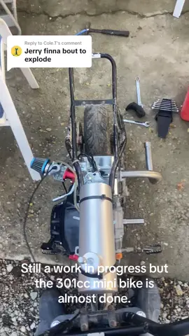 Replying to @Cole.T #minibikebuilds #301ccengineswap 