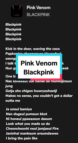 Membalas @lalalisa_m204 full lyrics Pink Venom - Blackpink #blackpink #blink #pinkvenom #liriklagu #lyrics #kpop #kpopfyp #kpopers #kpopsongs #kpopstan #fypシ #foryou #fyp 