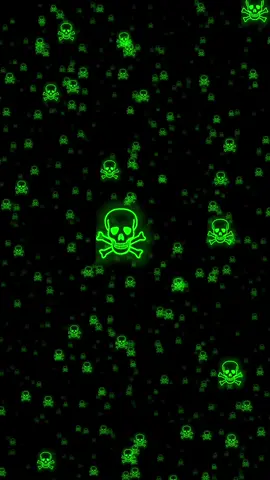 Green Neon Poison Skull Symbols Motion Graphic Overlay Background Video for Edits (Free Download) #background #wallpaper #skulls #poison 