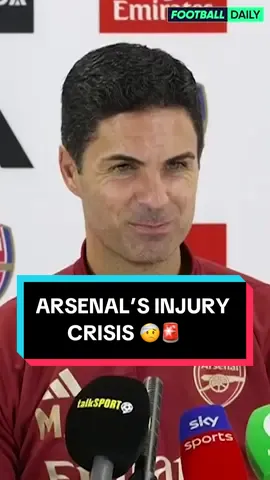 Injury crisis at Arsenal?! 😳🤕 #AFC #Arsenal #MikelArteta #Rice #Saka #Martinelli #Trossard #PremierLeague #PressConference