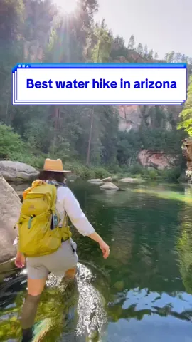 Fall in Arizona 🤟🏼 I went on my last water hike of the summer!  📍 This is West Clear Creek And I can’t believe I’ve never been here before! 🤩 Just 2.5 hours outside of Phoenix, this is Point Trail that takes you to West Clear Creek 💦  The hike is HARD and requires a solid 30 minutes of scrambling up and down 🥵 But worth it to have this place all to ourselves!!  This place is MAGIC 🙏🏼 and there was no litter! So if you visit, keep it that way 🫡 Did you know Arizona could look like this??  #arizonahiking #phoenixarizona #granolagirl 