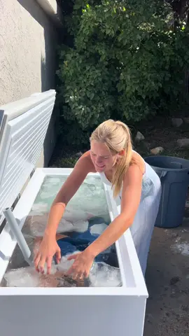 Haters will say this is fake🤨🤔 #icebath #coldplunge #couple #hubby #scuba #fyp #icequeen #funny #wife #stage 