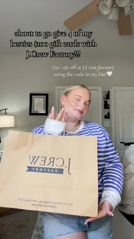 So excited to help style my friends in @J.Crew Factory !!!!! Use the code in my bio for 25% off!!! Top & earings are from J.Crew Factory 🩵🩵🩵#jcfoncampus #jcfonbaylor #sponsored 
