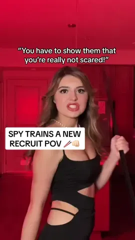 #pov: a spy trains a fearful new recruit…#fake #acting #spy #dance #povs #skits #fyp 