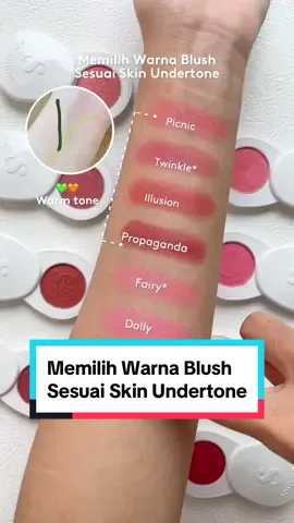 Bingung menentukan shade blush? Coba pilih sesuai undertone kulit kamu dengan cek warna nadi 😍 #somethinc #somethincmakeup #blushhack 