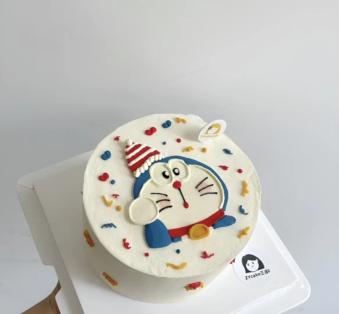 Gợi ý mẫu bánh sinh nhật dành cho mấy đứa mê doraemon, mua nến sinh nhật lửa bảy màu tại bio mình nha ✨ #banhkem #banhsinhnhat #banhsinhnhat 