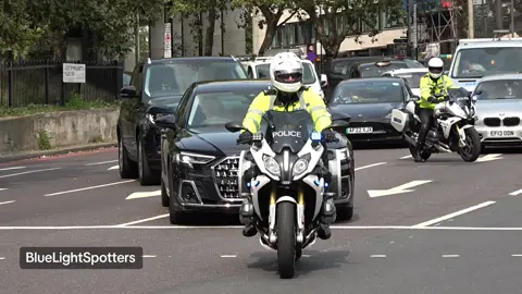 @BlueLightSpotters | Queen Camila seen here being escorted by the #metropolitanpolice #specialescortgroup through #hydeparkcorner to #clarencehouse! Welcome to the page everyone! | #fyp #fypシ #fypage #fypageシ #foryou #foryoupage #royalmotorcade #queencamila 