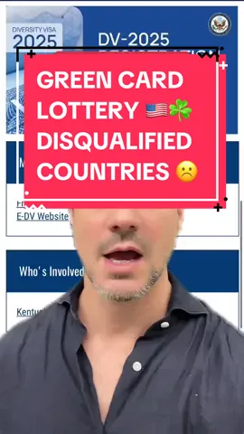 🇺🇸☘️ Green Card Lottery: Disqualified countries! #greencard #usa #permanentresidence #immigration #diversityvisa 