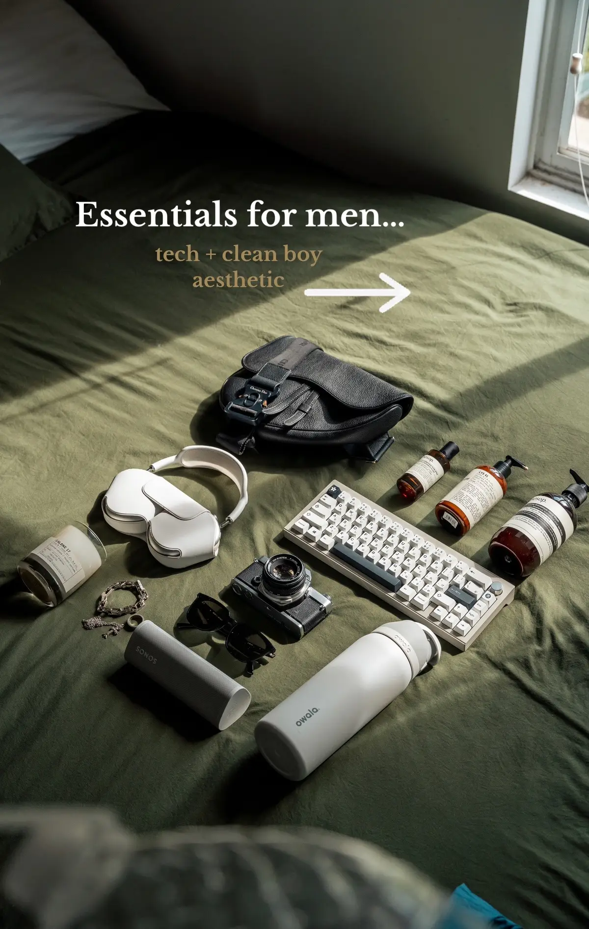 Some of my favorite things  #fyp #foryou #gift #giftideas #men #boyfriend #tech #hygiene #skincare #camera #apple #iphone 