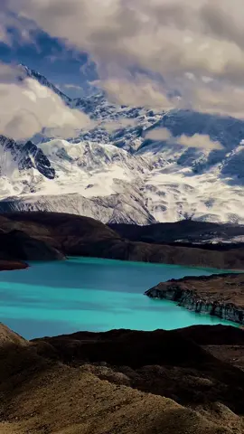 Reached World’s Highest glacier Lake Tilicho Lake 😲 #tilicholake4919m #heaven #foryoupage 