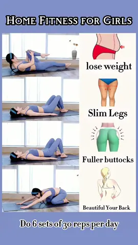 The most relaxed and effective exercise for girls at home! Remember to keep training every day to be effective. Let's work hard together!#girl #homefitness #loseweight #fatburning #abdomen #leg #hip #like 