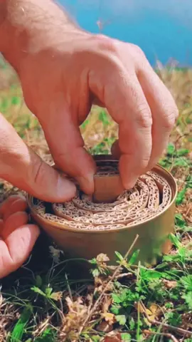Homemade waterproof survival candle by @Camp Addicts Official ✅  #survival #bushcraft #Outdoors #candlemaking #survivalcandle #waterprooflight #foryoypage #fypシ #foryou