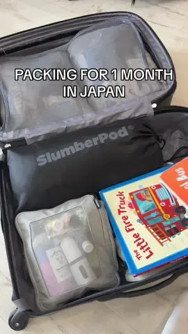 The slumberpod is a MUST! I bring it on every trip! This is just kylos checked bag, ill show everything i packed for the travel day with a toddler 😳 in my next video! #travelwithkids #travelwithtoddlers #packwithme #travel #goingtojapan #flyingwithkids #packingforatoddler #packingfortoddler 