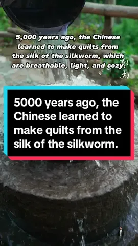 5000 years ago, the Chinese learned to make quilts from the silk of the silkworm, which are breathable, light, and cozy.#culture #handcraft #handwork #fyp #foryou #ancient #china #chineseculture 