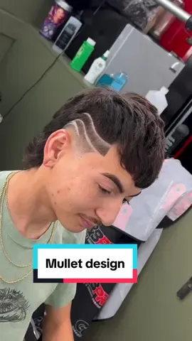 Mullet with design #wichitakansas #kansasbarber #menshairstyle #menshaircut #fade #taper 