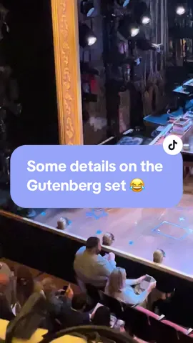 While I do love being in the action in the Orchestra, being up on the Balcony means you can appreciate these details from above at  @Gutenberg! the Musical #gutenbergthemusical #gutenbergbway #broadway #musicals #musicaltheatre 