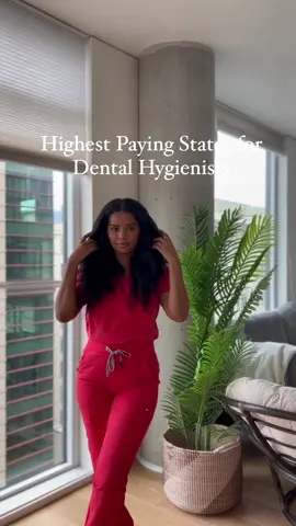 Highest paying states for Dental Hygienists 🦷  #dentalhygienist #dentalhygienistsalary #dentalhygienesalary #howmuchdodentalhygienistsmake #womeninstem #nursesalary #medicalworker #dentalhygieneschool #dentalassistantlife #dentalhygienistoftiktok 