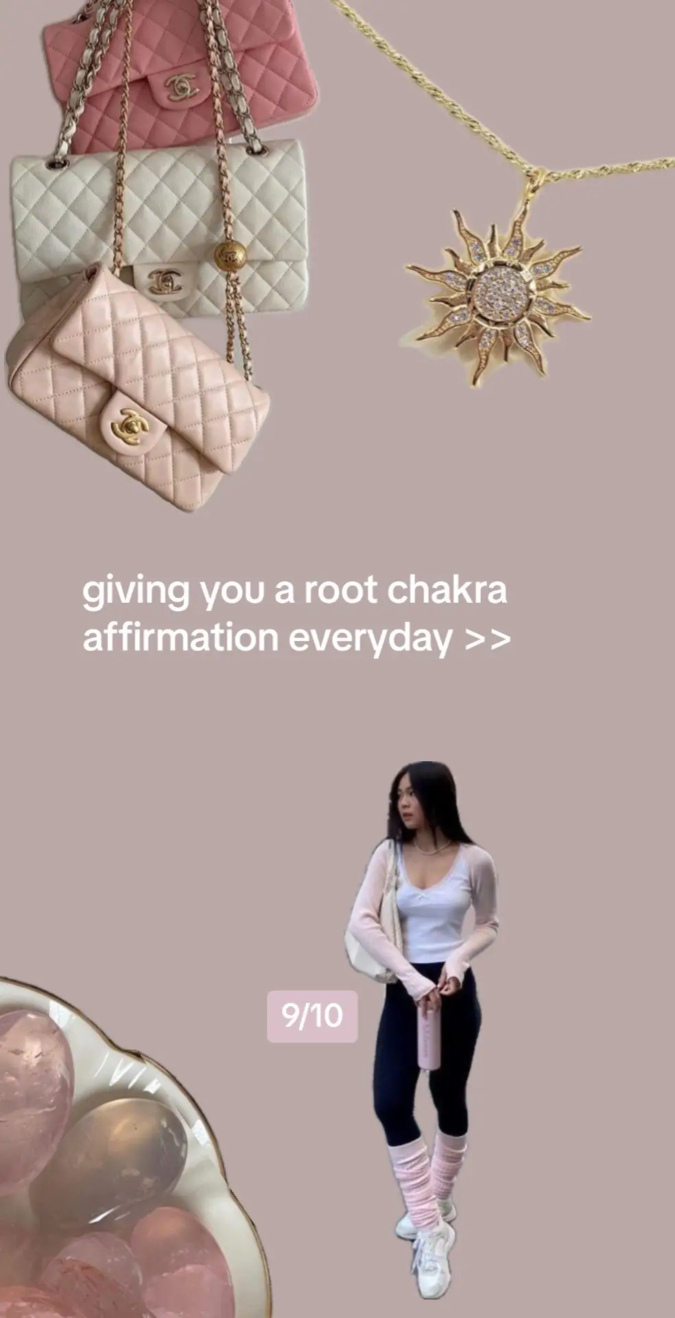 one extra affirmation today ♡｡･ #affirmations #rootchakra #dailyaffirmations #44affirmations #pilatesprincess #pinkaesthetic 