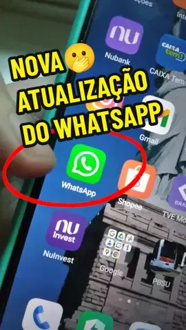 Nova atualização do whatsapp! #android #whatsapp #mensagem #novaatualização #emoji 