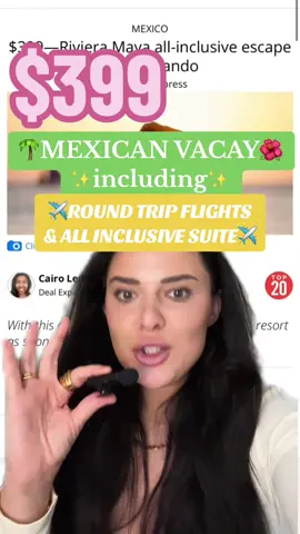This deal is MINDBLOWING 🤯 $399 for ROUND TRIP FLIGHTS & 3 nights at an all inclusive resort 🌺 #greenscreen #traveltiktok #traveldeals #allinclusive #mexico #cancun #allinclusives #oceancoralandturquesa #mexicotravel 