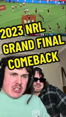Replying to @rontabuai69 Just the greatest NRL GF comeback ever… #nrl #2023grandfinal #rugbyleague #rugby #league #cleary #grandfinal #shepmates #commentary #funny 