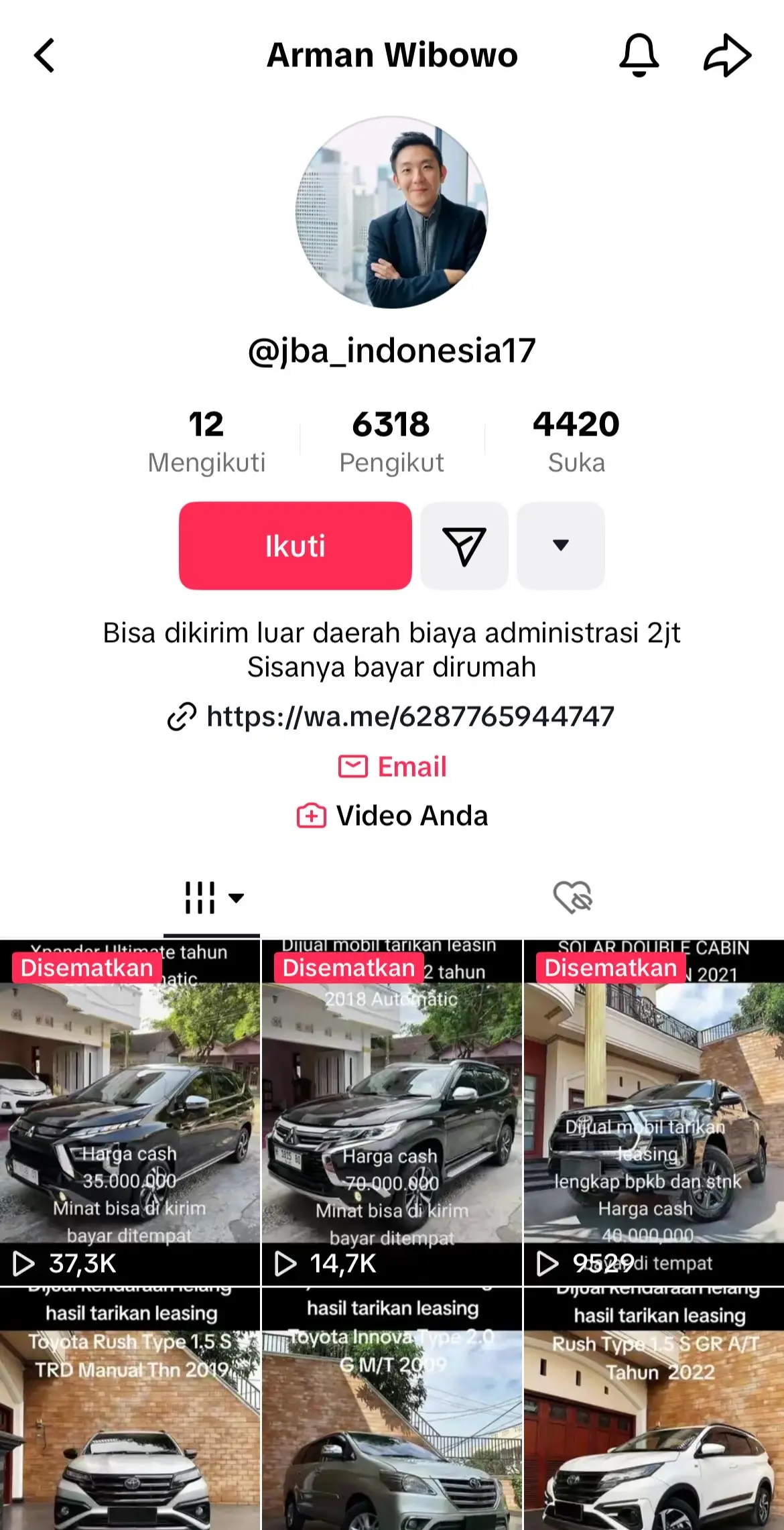 HATI HATI DAN JANGAN TERGIUR DENGAN HARGA YG MURAH ,BERKEDOK LELANG DAN LAIN SEBAGAINYA !  JADILAH PEMBELI YG JELI DAN CERDAS ! nek ono rego murah rasah gas gasan transfer ,banyak yg copy paste foto2 dan video dan di salah gunakan utk penipuan ! . Salam.. ✍🏽 #jualbelimobil #jualbelimobilbekas #jualbelimobiljateng #mobilsecond  #mobilbekas #jualbelimobilsecond #jualbelimobilbekasberkualitas #jualbelimobilbekasmurah #jualbelimobiljogja #jualbelimobiljateng #jualbelimobilsolo #jualbelimobilsemarang #jualbelimobilmurah #jualmobil #jualmobilmurah #jualmobilsecond #jualbelimobilmagelang #innova2kd #venturer