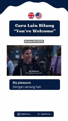 We can use “my pleasure” in formal conversation when someone thanks you for doing a favor, and you want to respond in a way that tells them that you were very happy to help and that you enjoyed it. Let’s learn together through our post! 🎬✨ #belajarbahasainggris #LearnOnTikTok #learningisfun #movieclips #fyp #belajaronline 